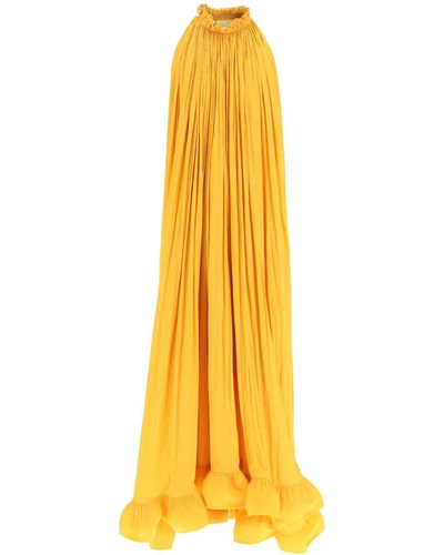 Lanvin Long Ruffled Dress - Yellow