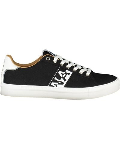 Napapijri Lace-Up Trainers With Contrasting Accents - Black