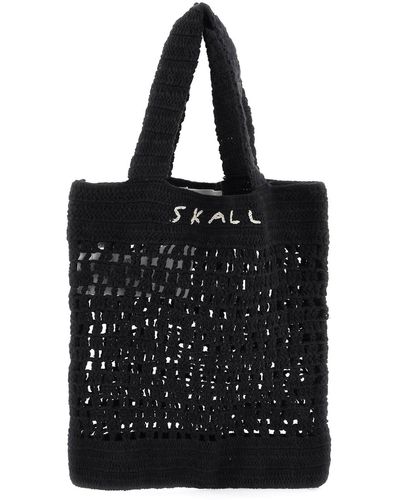 Skall Studio Borsa A Mano Evalu In Crochet - Black
