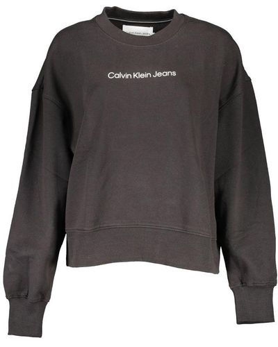 Calvin Klein Elegant Long Sleeve Crew Neck Sweatshirt - Grey