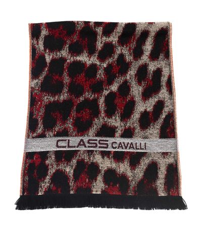Class Roberto Cavalli Wool Scarf - Black