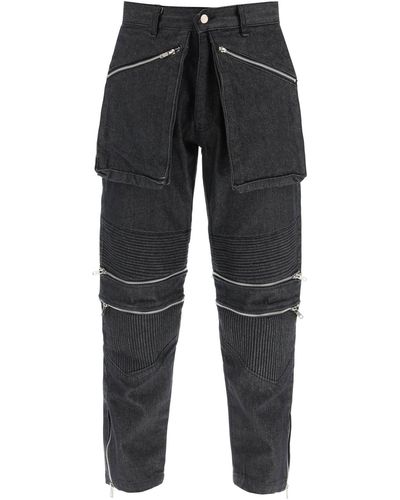 Youths in Balaclava Riders Convertible Jeans - Black