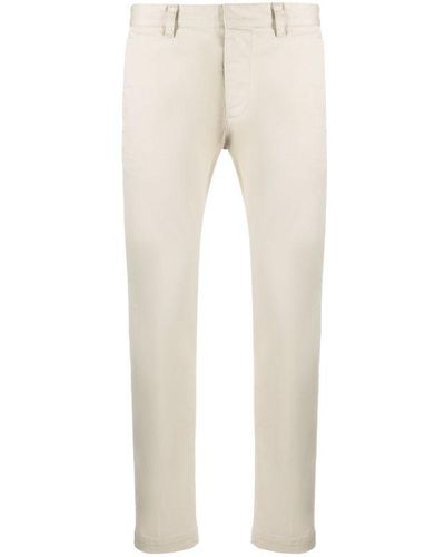 DSquared² Low-rise Slim-fit Cotton Chinos - 52 Ecru' - Natural