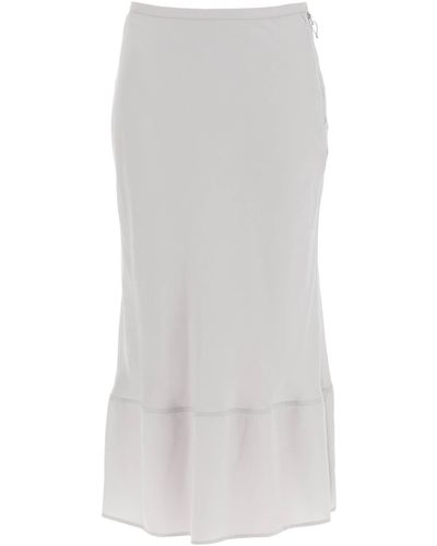 Lemaire Midi Bias-Cut Skirt - White