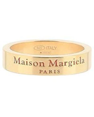 Maison Margiela Ring With Engraved Logo - Metallic