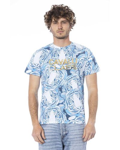 Class Roberto Cavalli Cotton T-shirt - Blue