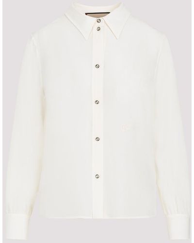 Gucci Ivory Silk Shirt - White