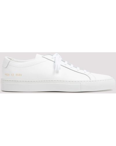 Common Projects Black Original Achilles Leather Trainers - White