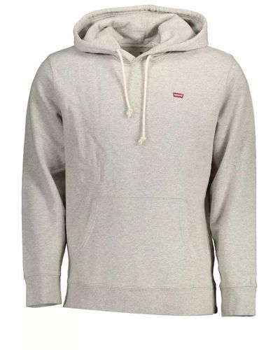 Levi's Essential Grey Hooded Sweatshirt For Men