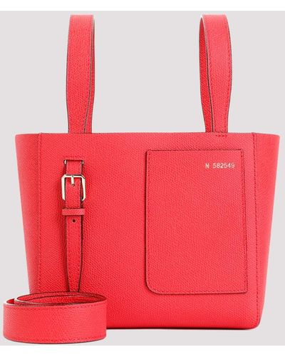 Valextra Tango Red Bucket Mini Bag - Pink
