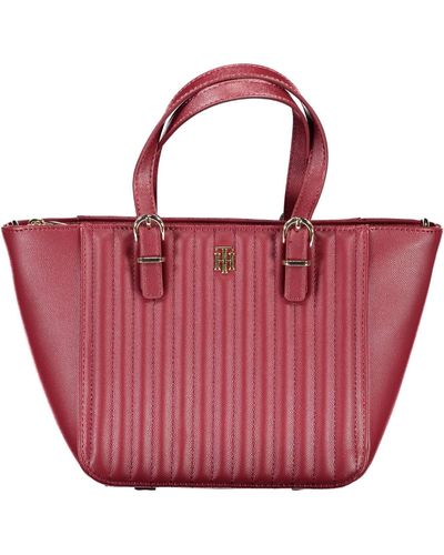 Tommy Hilfiger Chic Polyurethane Handbag With Logo Detail - Pink