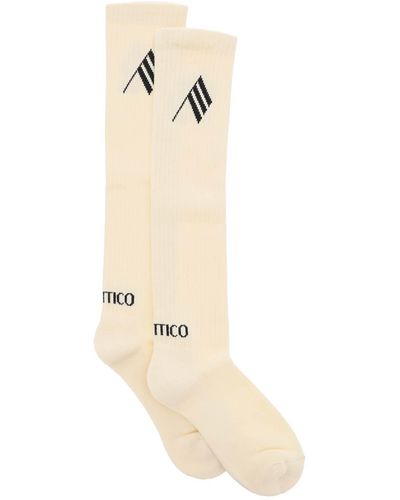 The Attico Logo Short Sports Socks - White