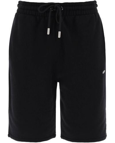 Off-White c/o Virgil Abloh Off- "Sporty Bermuda Shorts With Embroidered Arrow - Black