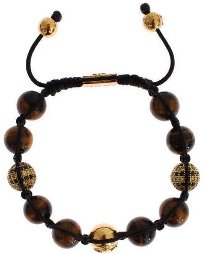 Nialaya Cz Tigers Eye 925 Silver Bracelet - Black