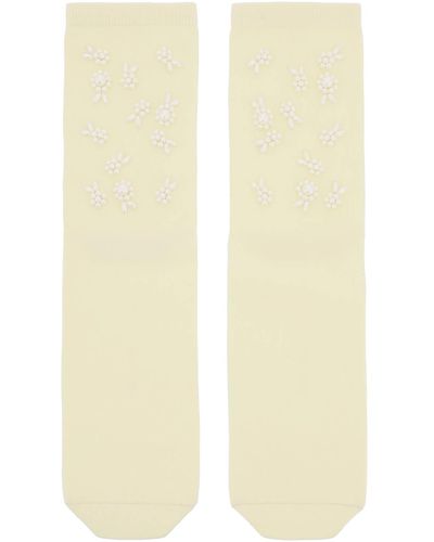 Simone Rocha Crystals Socks - White
