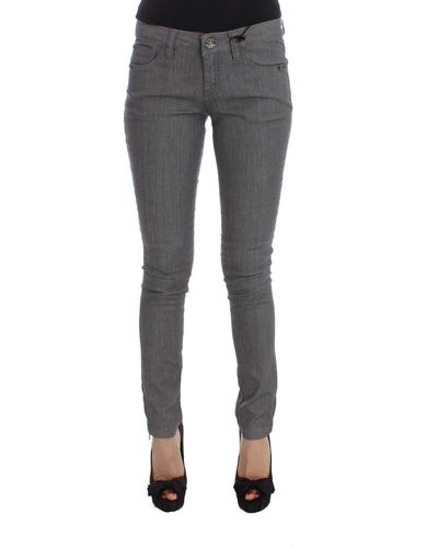 CoSTUME NATIONAL Cotton Blend Slim Fit Jeans Grey Sig30113