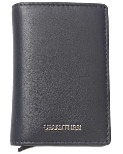 Cerruti 1881 Blue Calf Leather Wallet - Gray
