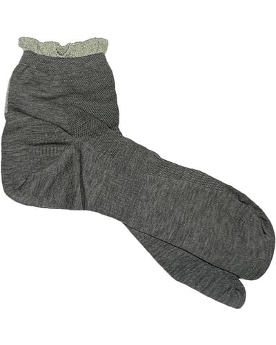 Antipast Lurex And Cotton Tabi Socks - Gray