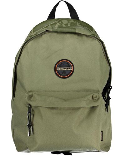 Napapijri Cotton Backpack With Contrast Details - Green