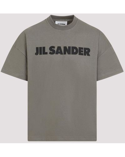 Jil Sander Thyme Green Cotton T - Grey