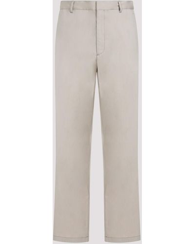 Prada Beige Rope Cotton Trousers - Natural