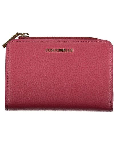 Coccinelle Elegant Leather Wallet With Secure Closures - Red