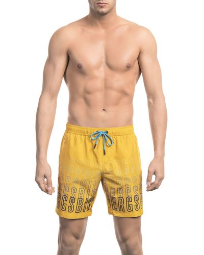 Bikkembergs Degradé Print Swim Shorts - Yellow