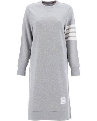 Thom Browne 4-Bar Fleece Dress - Grey