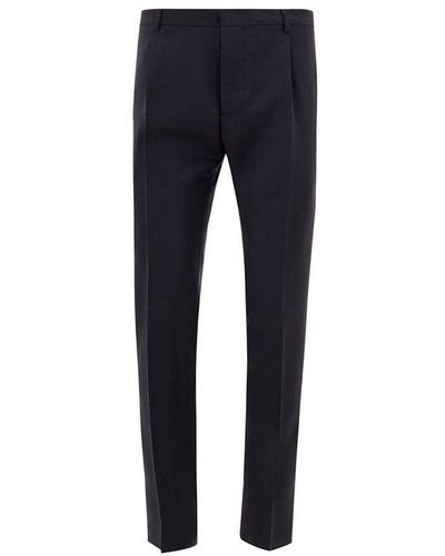 Valentino Elegant Wool Trousers For The Modern Gentleman - Blue