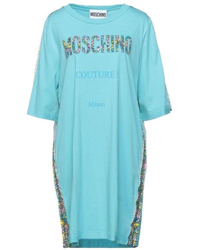 Moschino Light Blue Cotton Dress