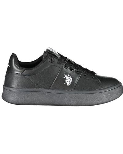 U.S. POLO ASSN. Black Polyester Trainer