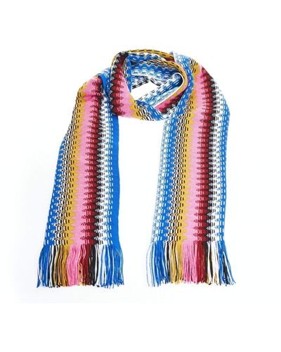 Missoni Scarf With Fringes - Blue