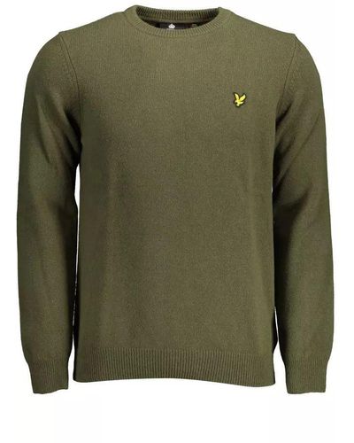 Lyle & Scott Elegant Green Wool Blend Sweater