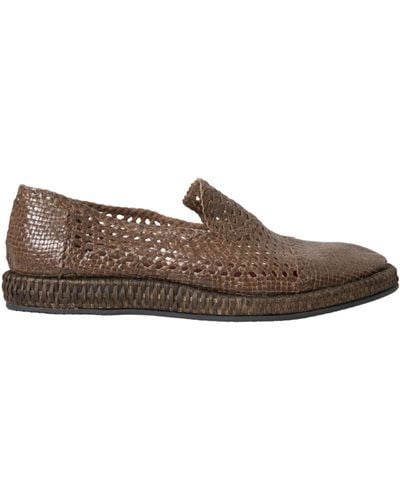 Dolce & Gabbana Woven Leather Loafers Casual Shoes - Brown
