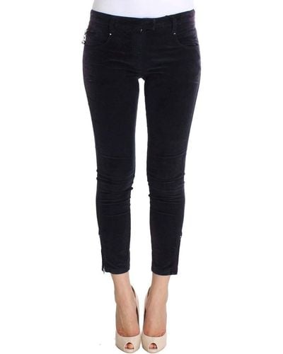 CoSTUME NATIONAL C'n'c Purple Cropped Corduroys Jeans - Blue