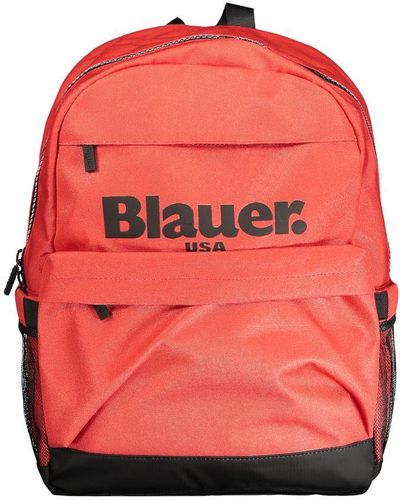 Blauer Polyester Backpack - Pink