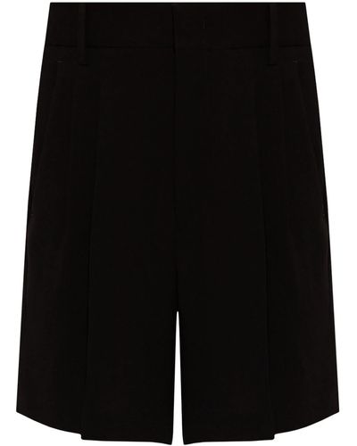 Isabel Marant Elna Pleated Crepe Shorts - Black