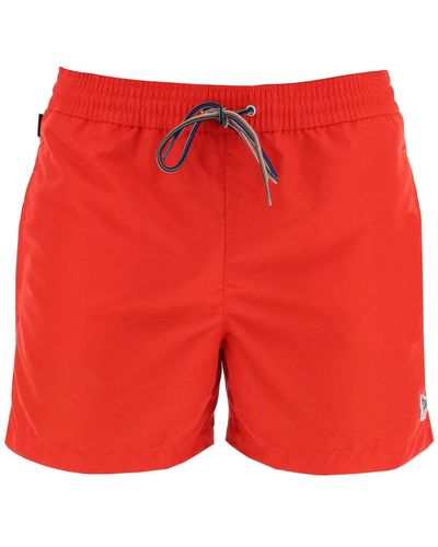 Paul Smith Zebra Print Sea Boxer - Red