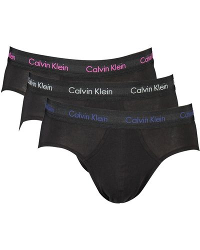 Calvin Klein Tri-Pack Contrasting Detail Briefs - Black