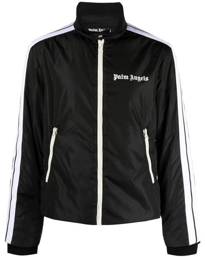 Palm Angels Lightweight Puffer Track Jacket - Black