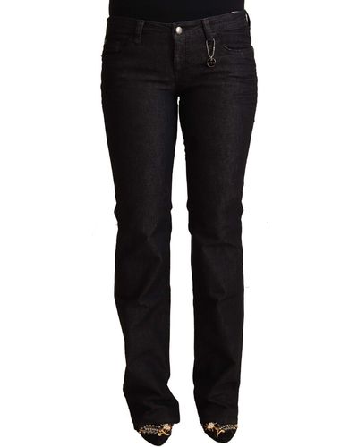 CoSTUME NATIONAL Black Cotton Low Waist Skinny Jeans