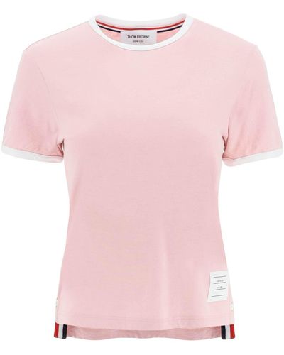 Thom Browne Mélange Jersey T-shirt - Pink