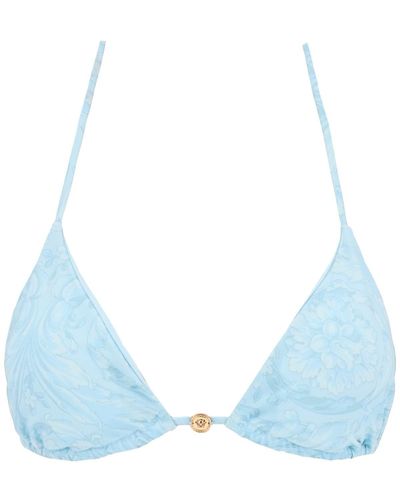 Versace Baroque Bikini Top - Blue