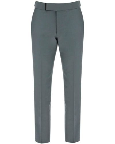 Tom Ford Atticus Tailored Trousers - Blue