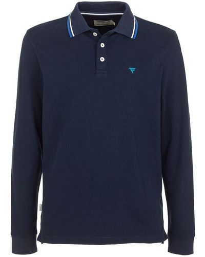 Fred Mello Blue Cotton Polo Shirt