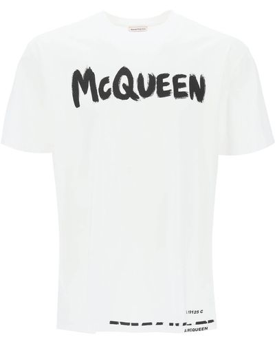 Alexander McQueen Mcqueen Graffiti T - White