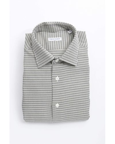 Robert Friedman Beige Medium Slim Collar Cotton Shirt - Grey