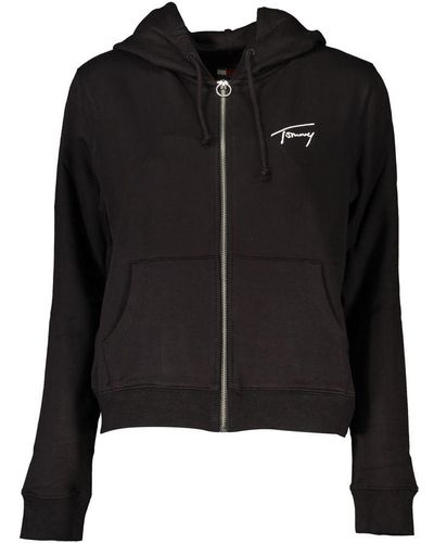 Tommy Hilfiger Chic Hooded Zip Sweatshirt - Black