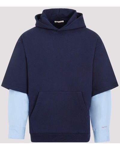 Marni Blue Cotton Sweatshirt