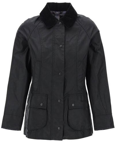 Barbour Beadnell Wax Jacket - Black